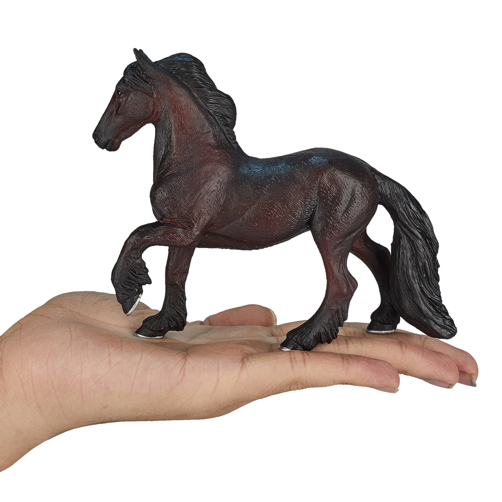 Mojo Friesian Mare XL Animal Figure Toy, Realistic Horse Collectible for Kids