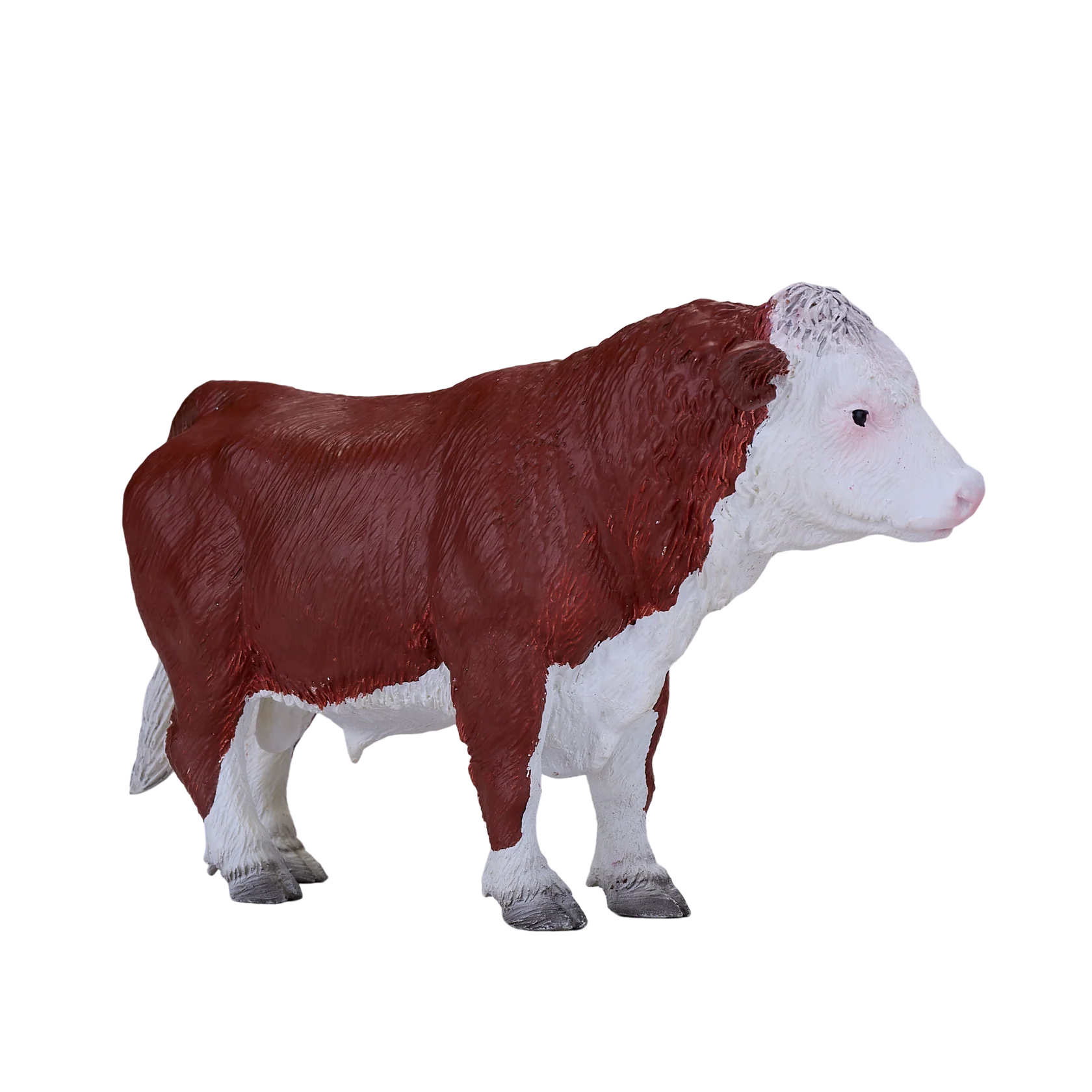 Mojo Hereford Bull XL Animal Figure Toy, Realistic Farm Collectible for Kids