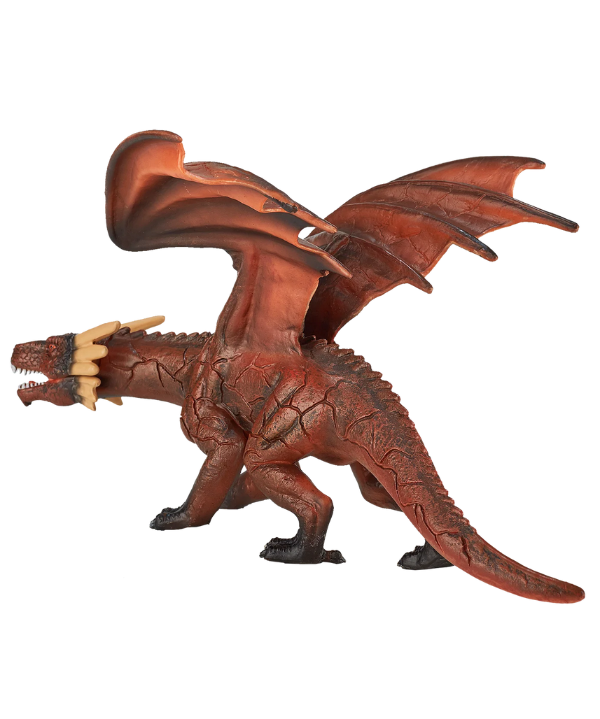 Mojo Fire Dragon with Moving Jaw Deluxe I Fantasy Creature Toy, Realistic Mythical Collectible for Kids