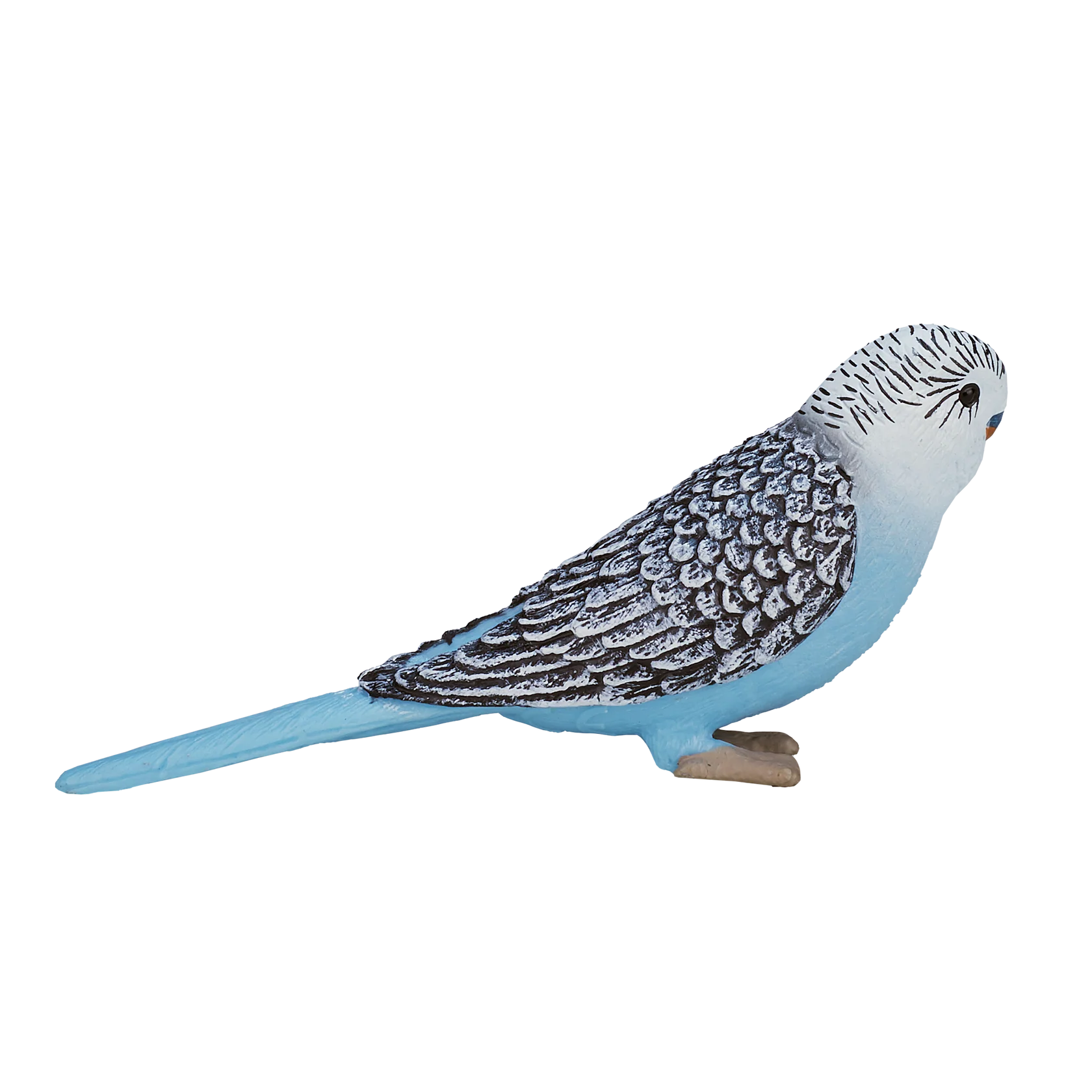 Mojo Budgerigar Blue Small Animal Figure Toy, Lifelike Bird Collectible for Kids