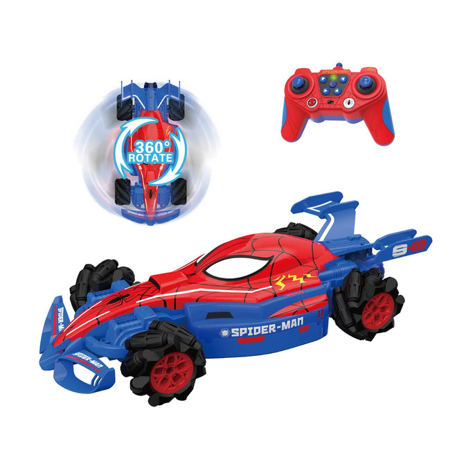 Marvel Spider-Man RC Drift Car, Remote Control Stunt Car with Lights and Sounds, Fun Action Toy for Boys Aged 6+