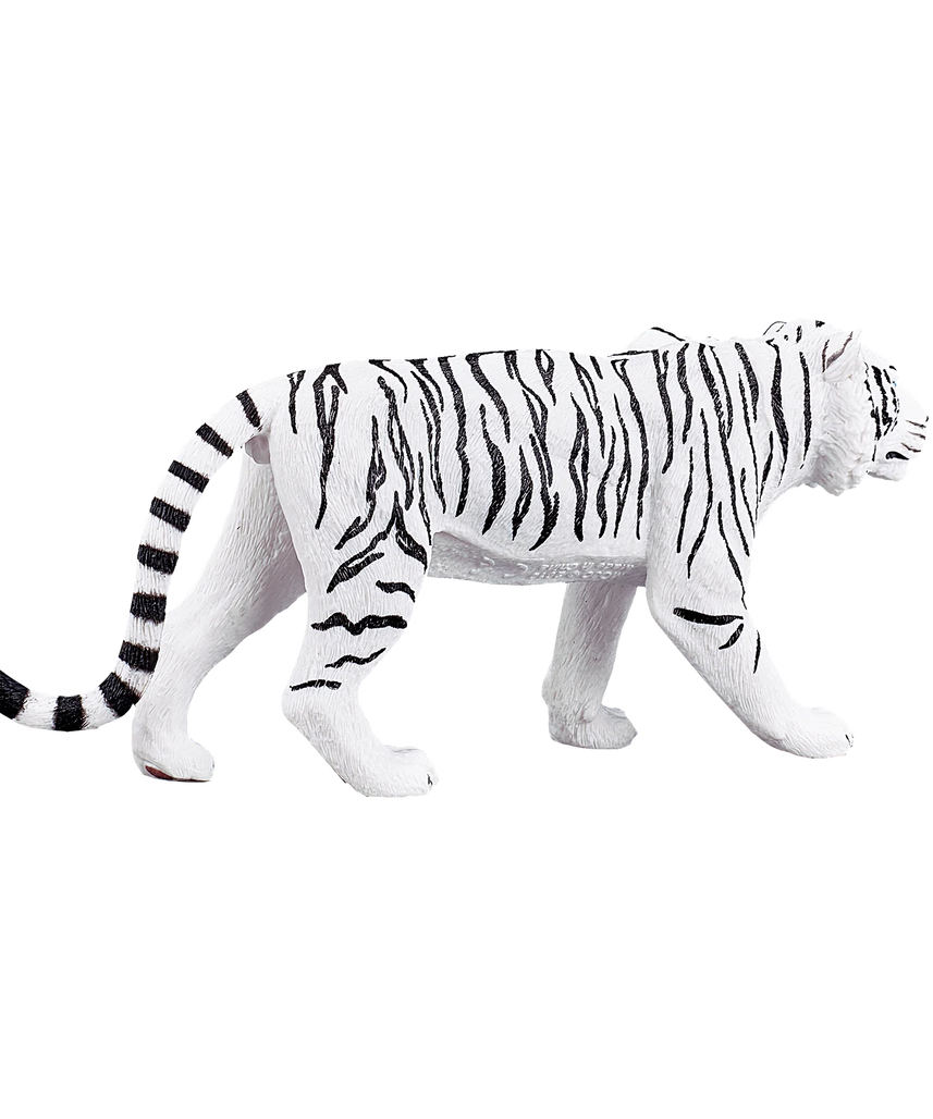 Mojo White Tiger XL Animal Figure Toy, Realistic Jungle Wildlife Collectible for Kids