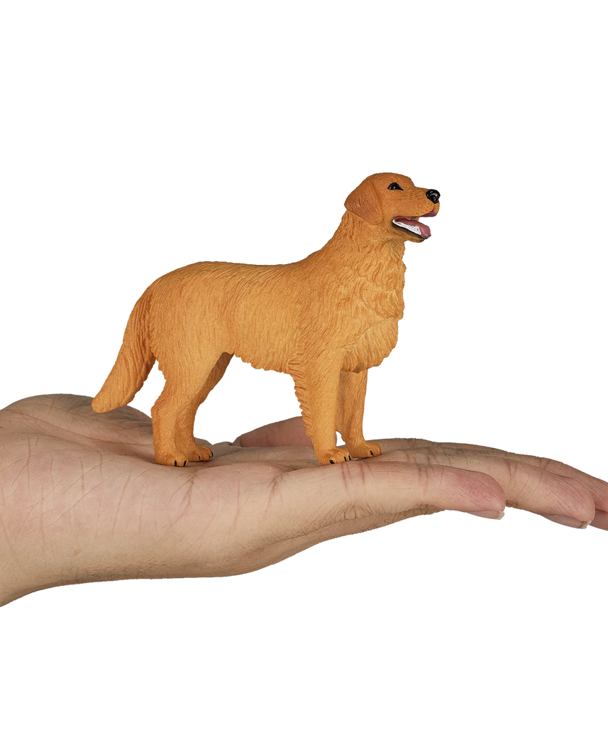 Mojo Golden Retriever Medium Animal Figure Toy, Realistic Pet Collectible for Kids