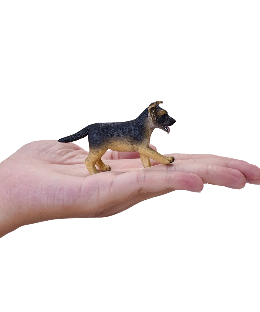 Mojo German Shepherd Puppy Small Animal Figure Toy, Lifelike Dog Collectible for Children