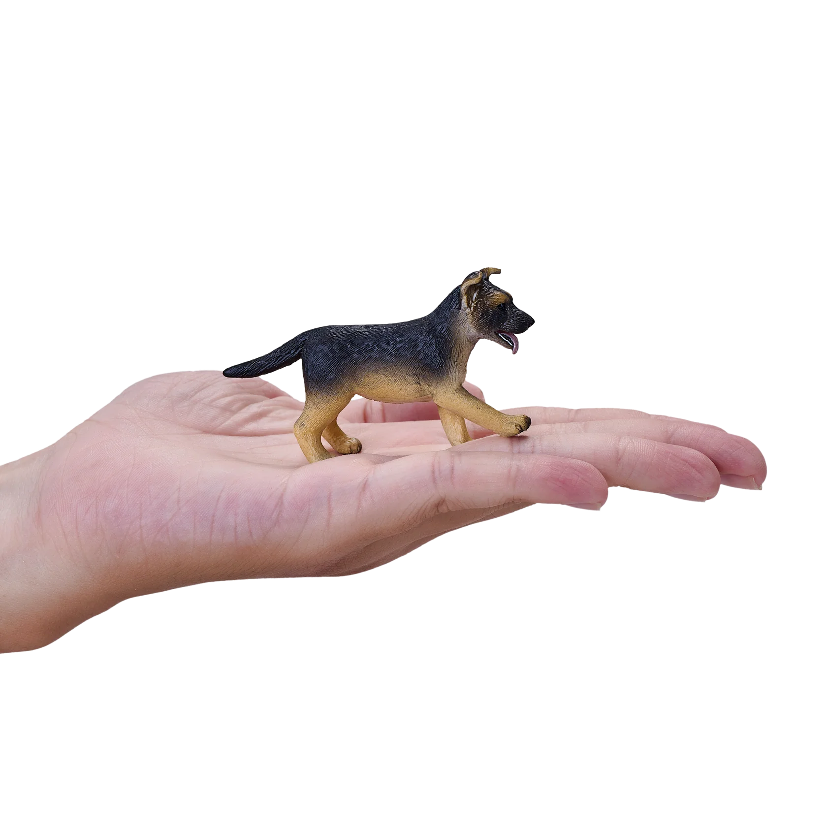 Mojo German Shepherd Puppy Small Animal Figure Toy, Lifelike Dog Collectible for Children