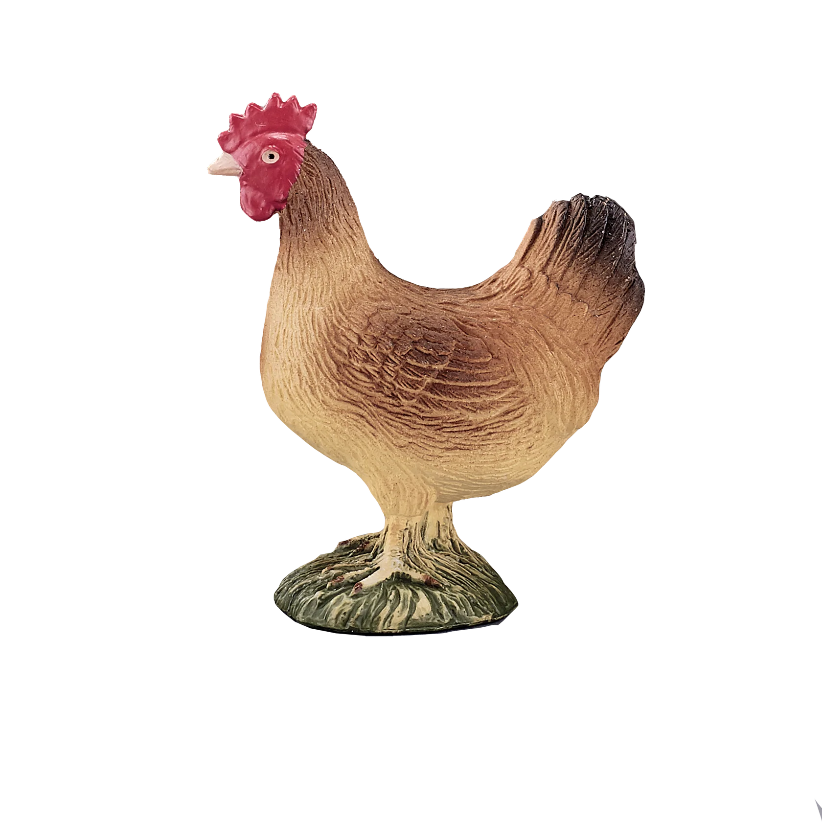 Mojo Hen Standing Small Animal Figure Toy, Realistic Farm Collectible for Kids and Wildlife Enthusiasts