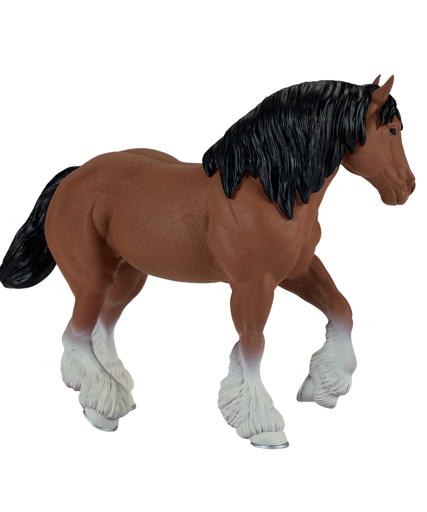 Mojo Clydesdale Horse Bay XL Animal Figure Toy, Realistic Farm Horse Collectible for Kids