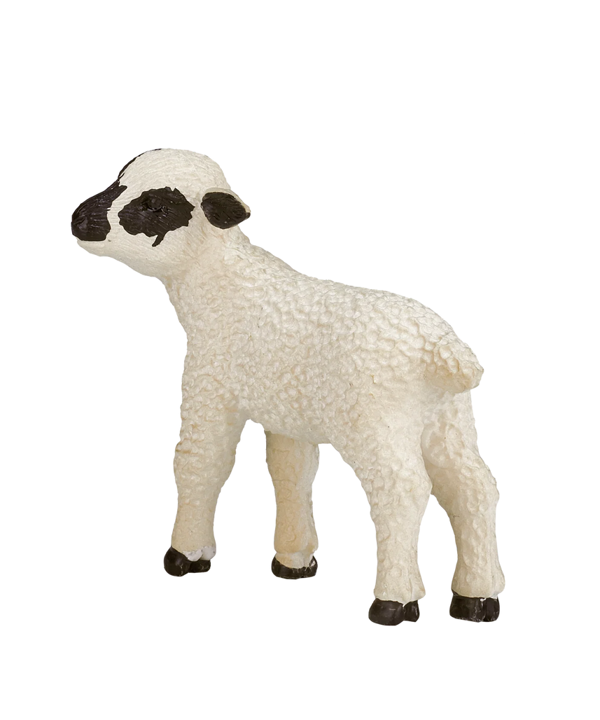 Mojo Black Faced Lamb Standing Small Animal Figure Toy, Educational Farm Collectible for Kids