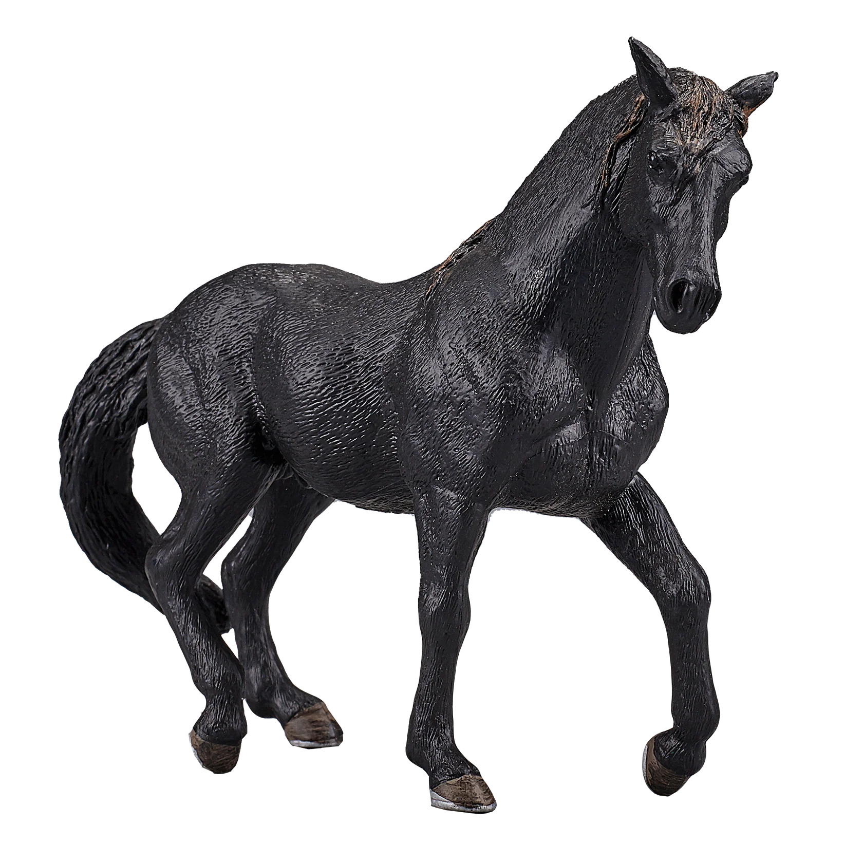 Mojo Andalusian Stallion Black XL Animal Figure Toy, Realistic Horse Collectible for Kids