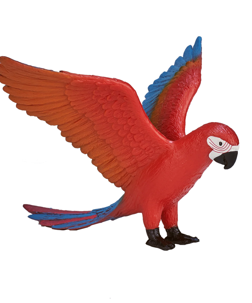 Mojo Parrot Large Animal Figure Toy, Colorful Bird Collectible for Kids