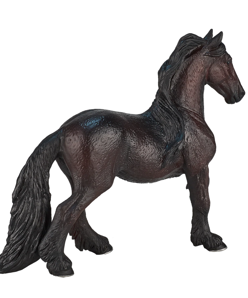 Mojo Friesian Mare XL Animal Figure Toy, Realistic Horse Collectible for Kids