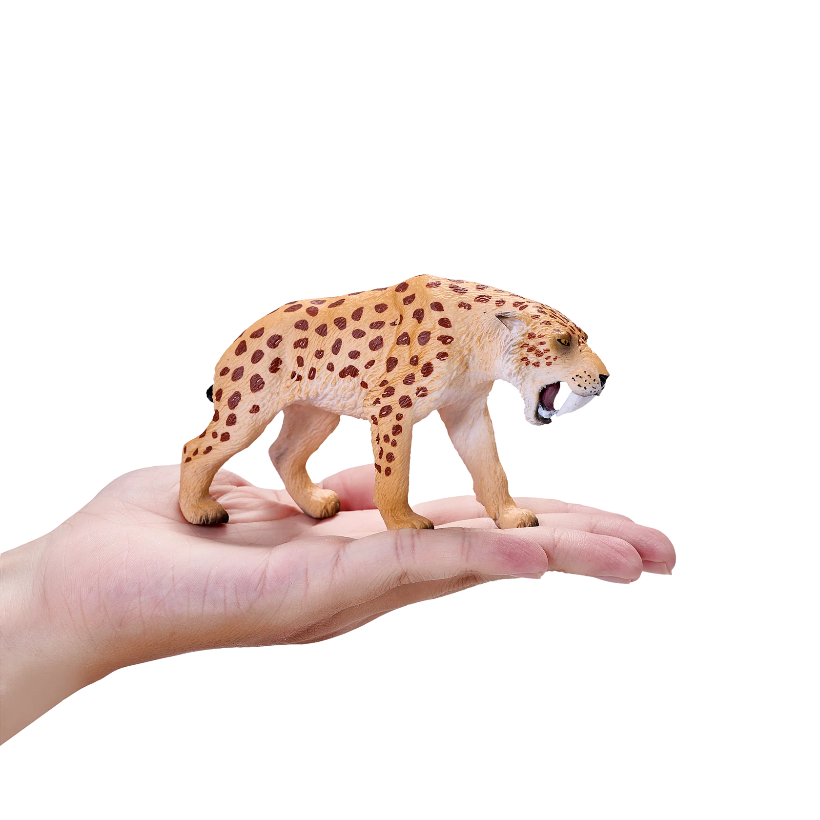 Mojo Smilodon XL Animal Figure Toy, Realistic Prehistoric Saber Tooth Tiger Collectible for Kids