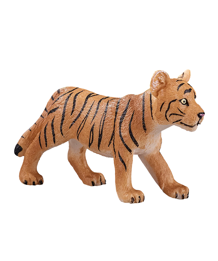 Mojo Tiger Cub Standing Small Animal Figure Toy, Realistic Wildlife Collectible for Kids