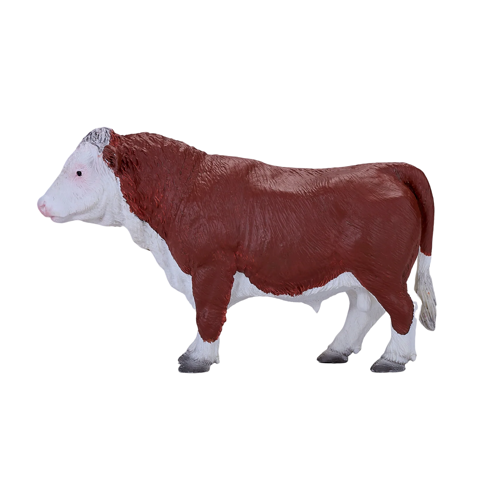 Mojo Hereford Bull XL Animal Figure Toy, Realistic Farm Collectible for Kids