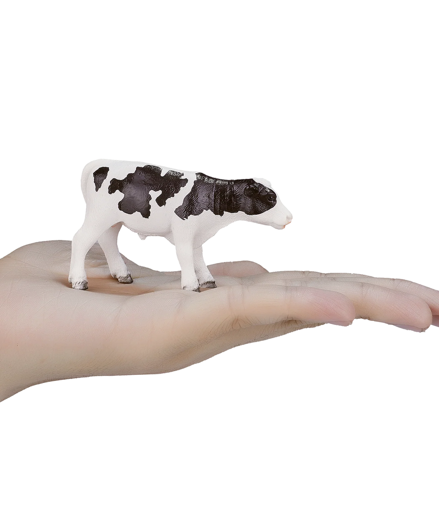 Mojo Holstein Calf Standing Medium Animal Figure Toy, Realistic Farm Collectible for Kids
