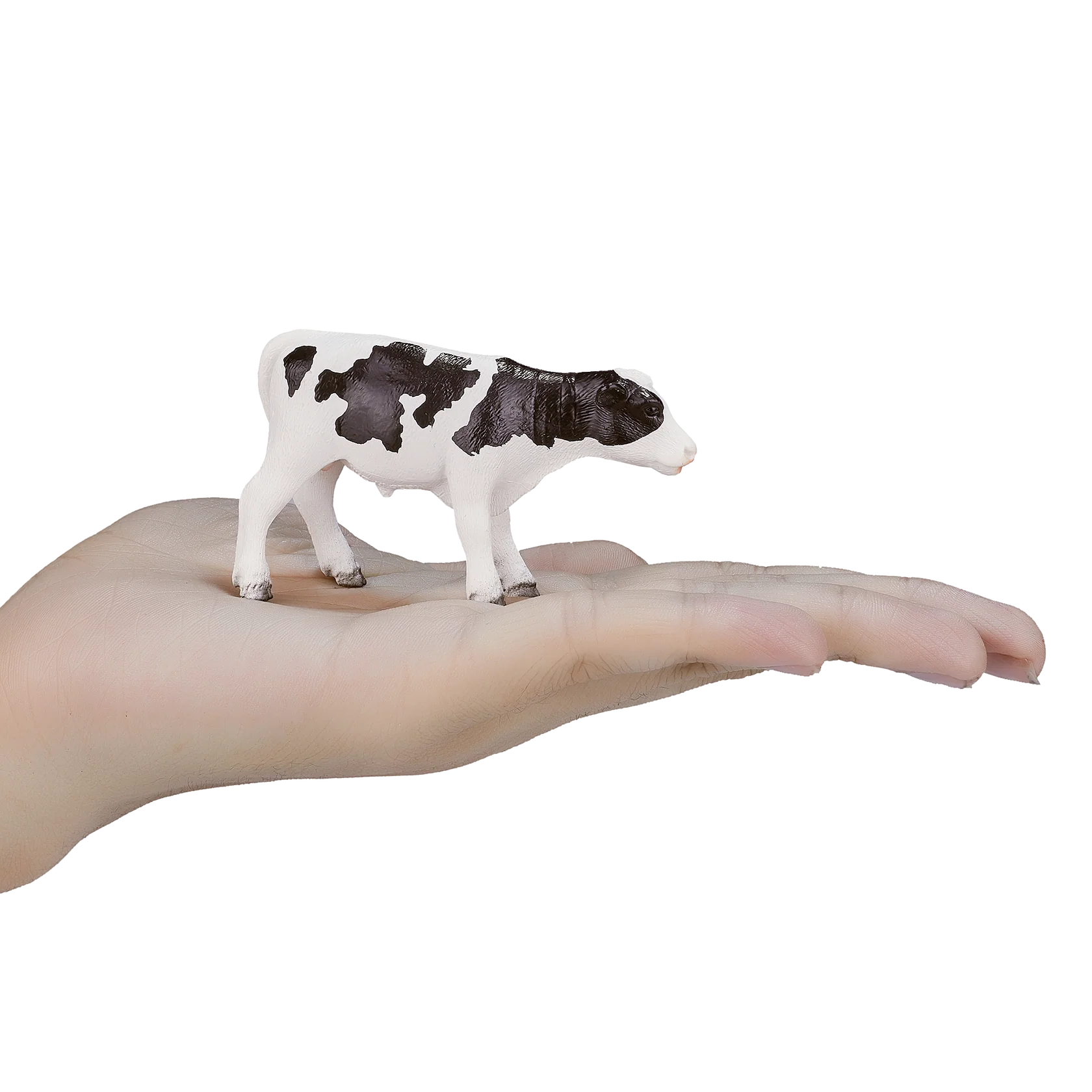 Mojo Holstein Calf Standing Medium Animal Figure Toy, Realistic Farm Collectible for Kids