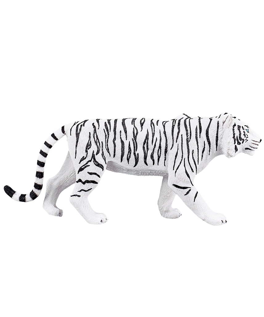 Mojo White Tiger XL Animal Figure Toy, Realistic Jungle Wildlife Collectible for Kids