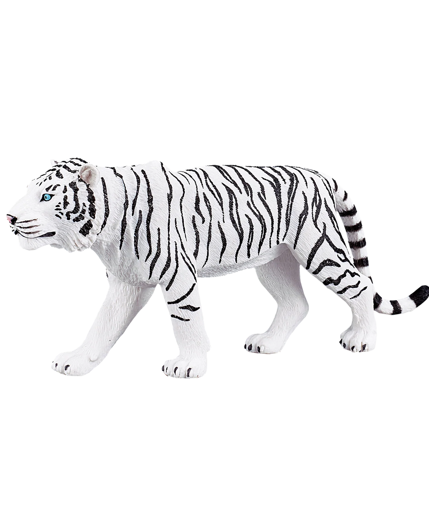 Mojo White Tiger XL Animal Figure Toy, Realistic Jungle Wildlife Collectible for Kids