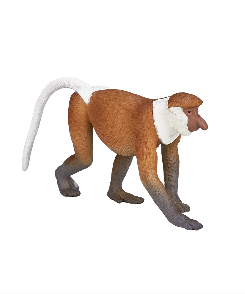 Mojo Proboscis Monkey Large Animal Figure Toy, Realistic Jungle Animal Collectible for Kids