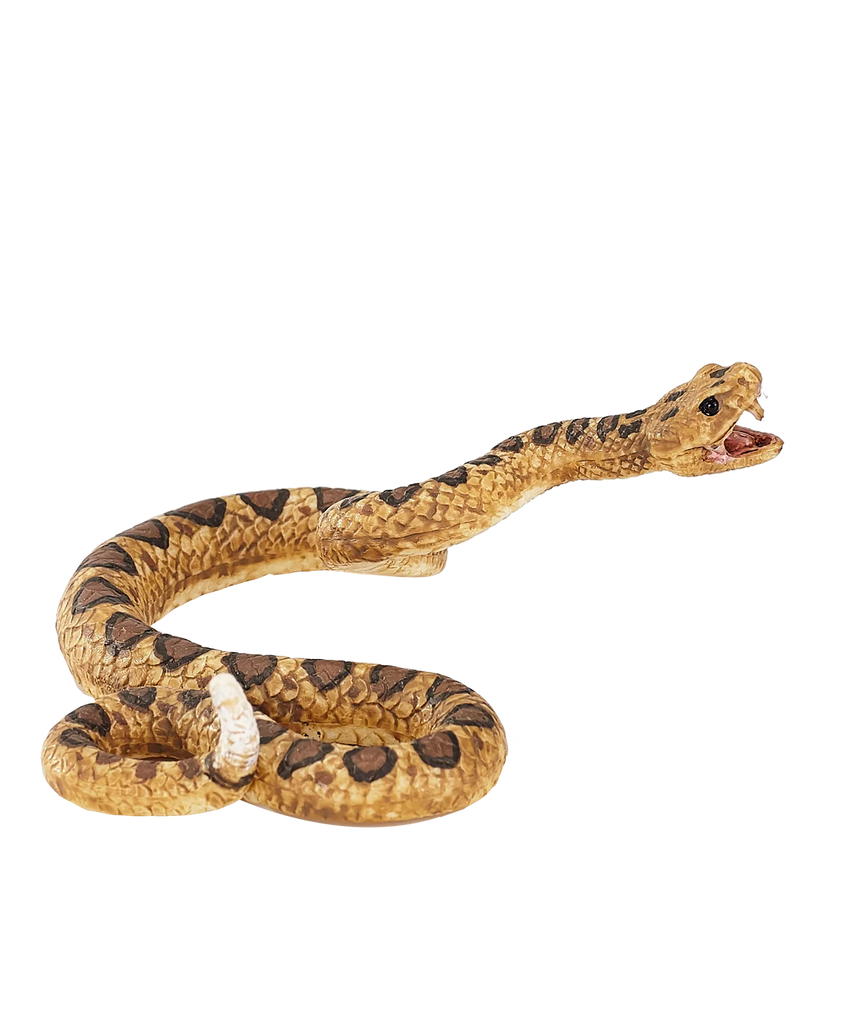 Mojo Rattlesnake Medium Animal Figure Toy, Lifelike Snake Collectible for Kids