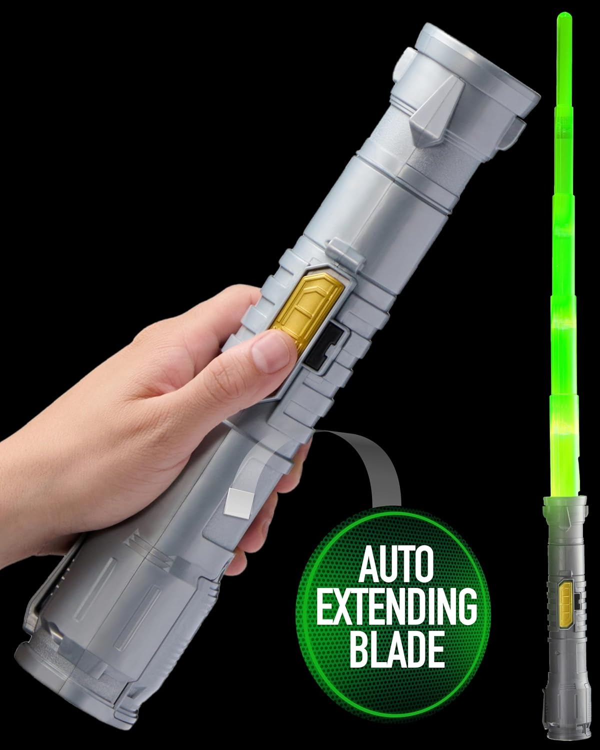 Power Saber Energy Blade Green, Light-Up Sword with Motion Sounds and Flash Effects, Exciting Role Play Toy for Kids Aged 6+