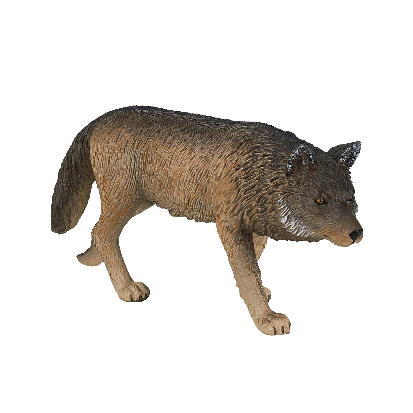 Mojo Timber Wolf Walking Medium Animal Figure Toy, Realistic Forest Wildlife Collectible for Kids