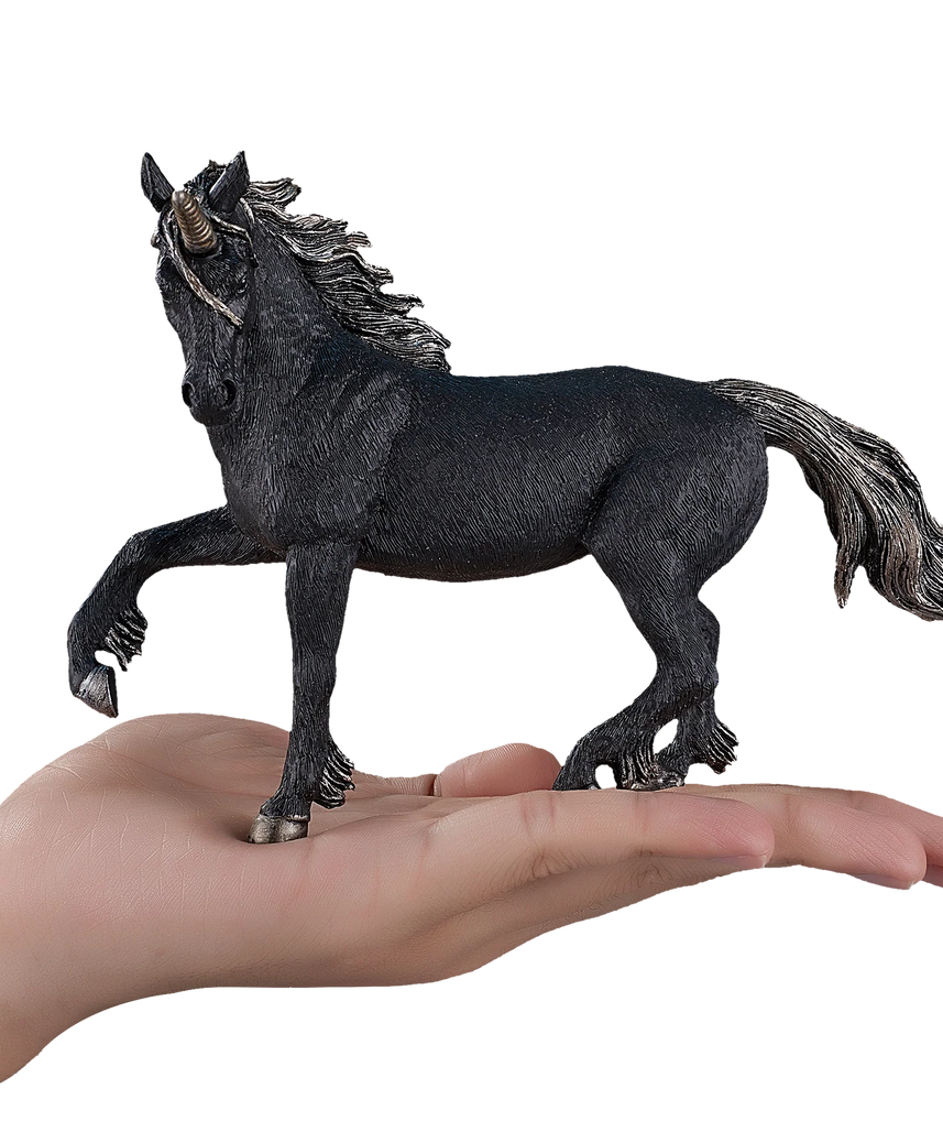 Black Unicorn XXL Fantasy Animal Figure Toy, Magical Collectible for Kids