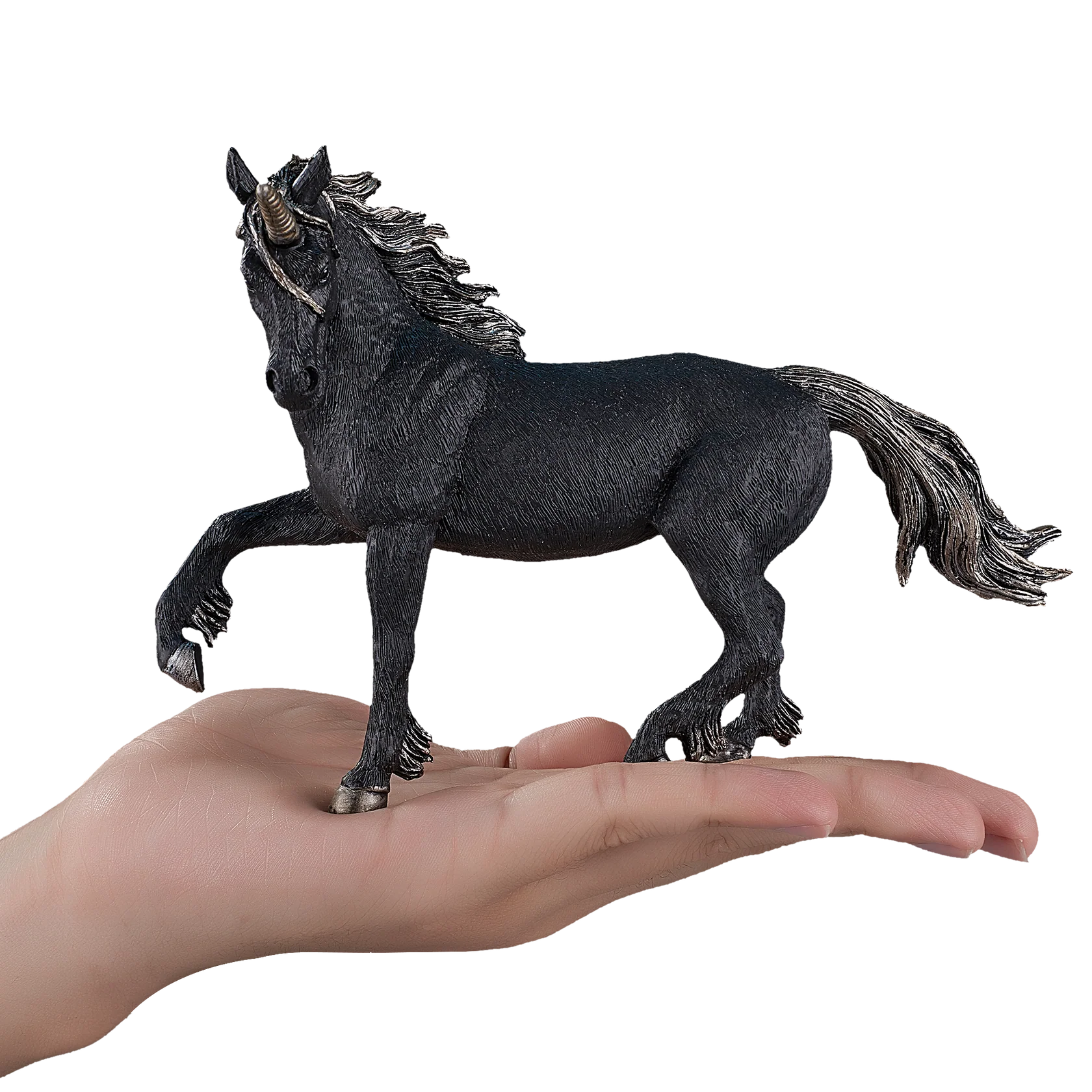 Black Unicorn XXL Fantasy Animal Figure Toy, Magical Collectible for Kids