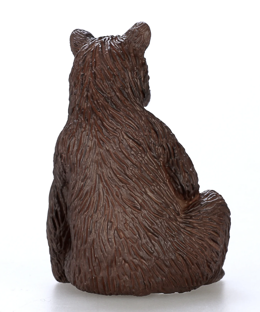 Mojo Grizzly Bear Cub Medium Animal Figure Toy, Realistic Forest Animal Collectible for Kids