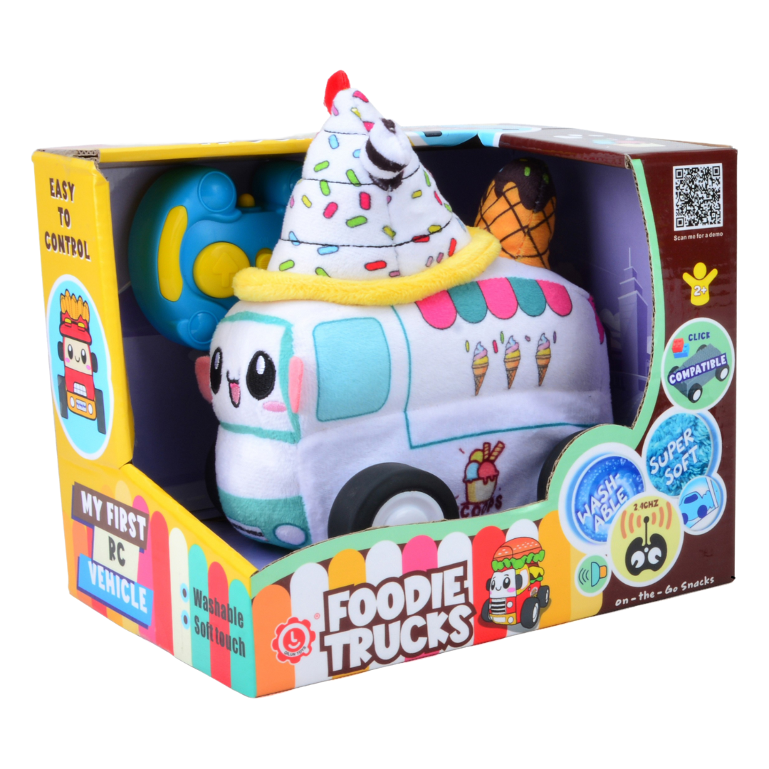 Ice Cream Plush Car, Adorable Remote Control Toy with Lights and Sounds, Sweet-Themed Gift for Girls Aged 3+