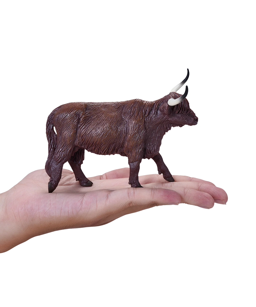 Mojo Highland Cow XL Animal Figure Toy, Realistic Farm Animal Collectible for Kids