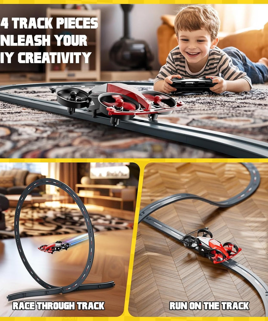 4CH Quadcopter Bounce & Track Drone, Interactive Drone with Drift, Bounce and FPV Track Modes, Fun Flying Toy for Kids Aged 8+