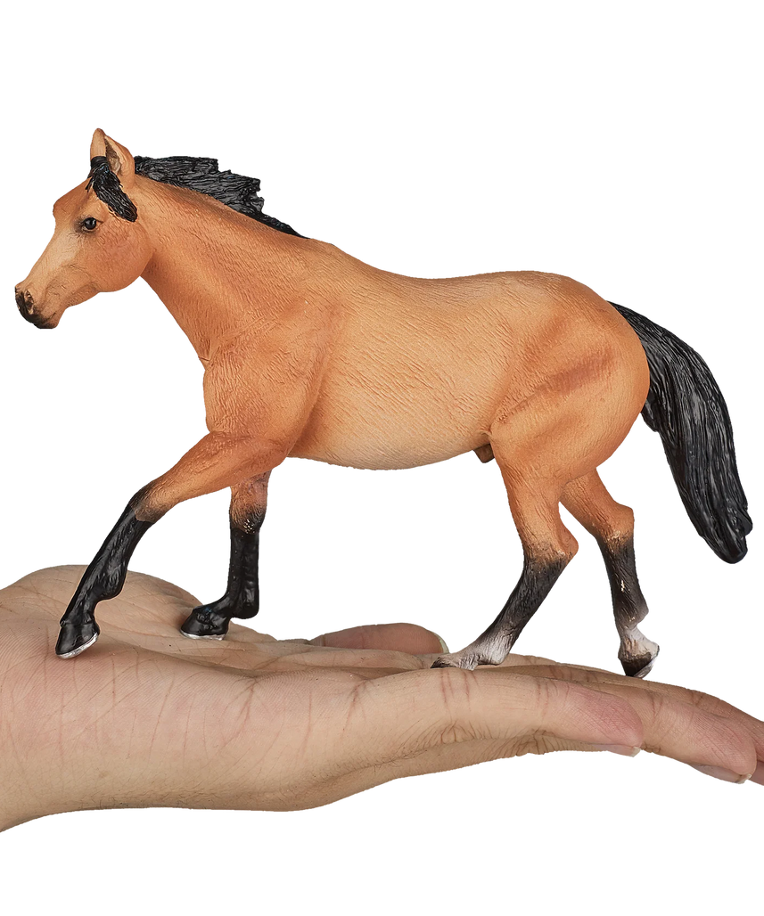 Mojo Quarter Horse Buckskin XL Animal Figure Toy, Realistic Farm Horse Collectible for Kids