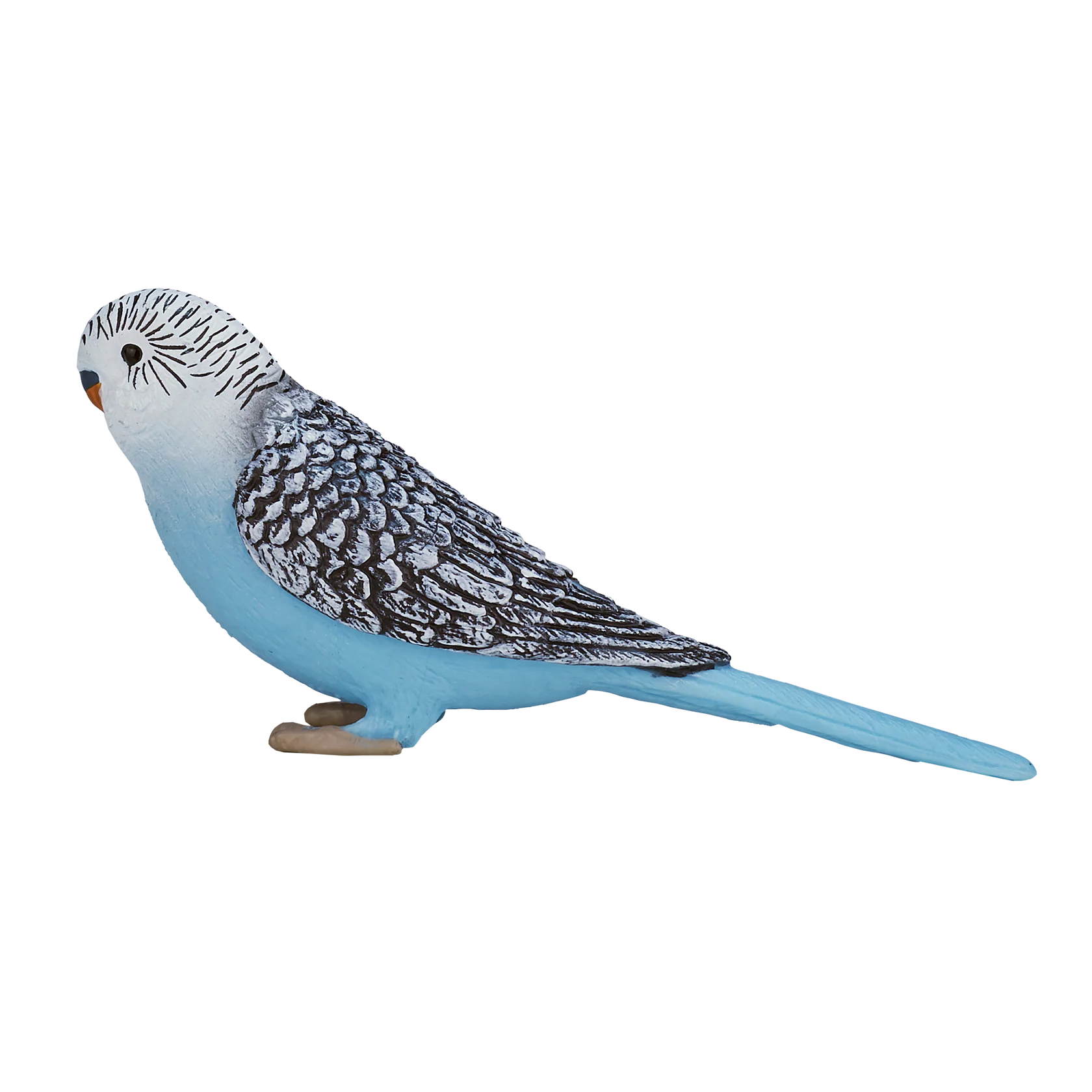 Mojo Budgerigar Blue Small Animal Figure Toy, Lifelike Bird Collectible for Kids
