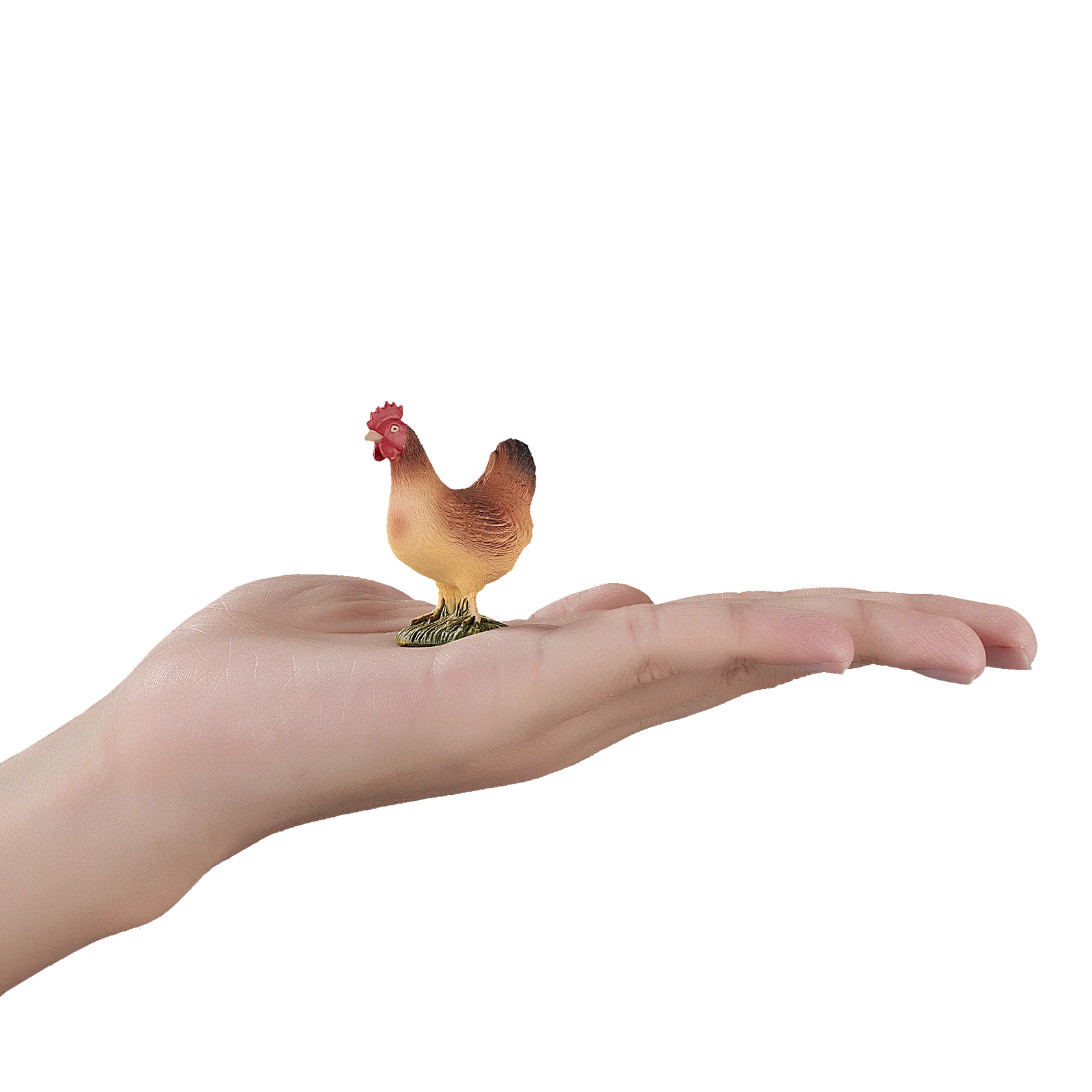 Mojo Hen Standing Small Animal Figure Toy, Realistic Farm Collectible for Kids and Wildlife Enthusiasts
