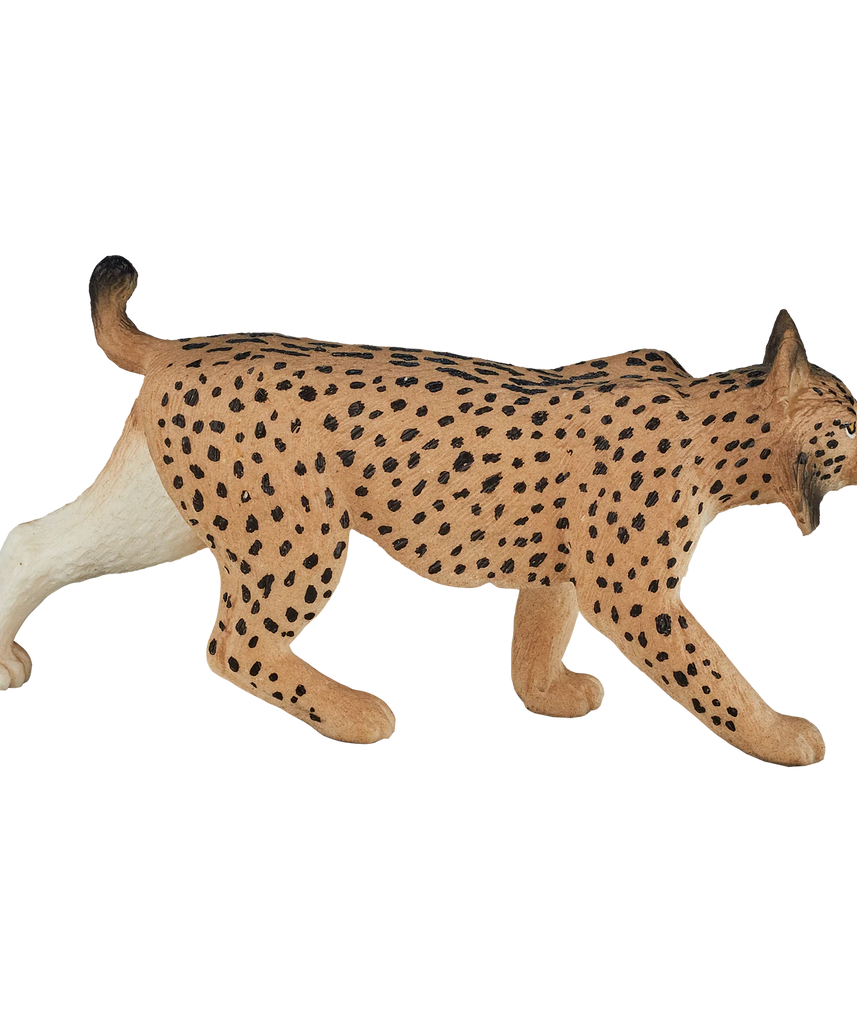 Mojo Iberian Lynx Medium Animal Figure Toy, Realistic Wild Cat Collectible for Kids
