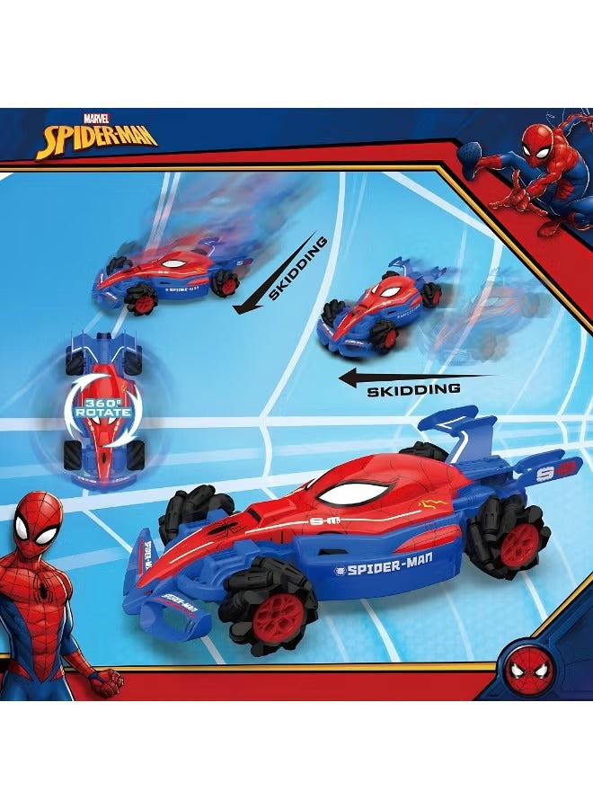 Marvel Spider-Man RC Drift Car, Remote Control Stunt Car with Lights and Sounds, Fun Action Toy for Boys Aged 6+