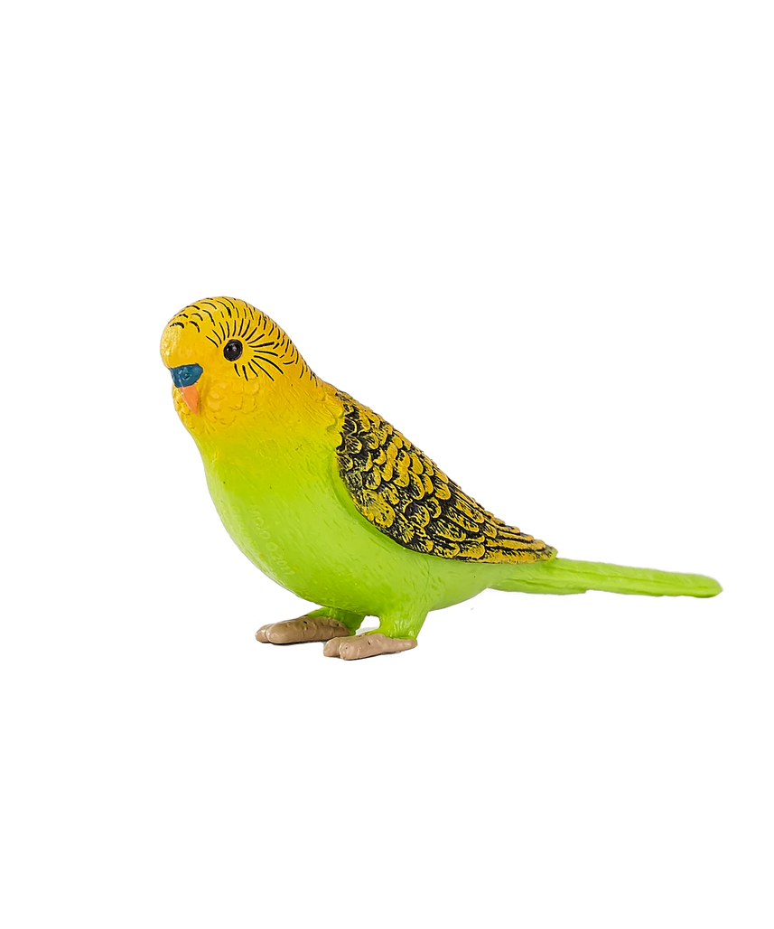 Mojo Budgerigar Green Small Animal Figure Toy, Realistic Bird Collectible for Kids and Nature Lovers