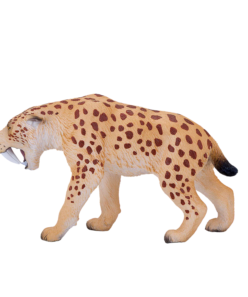 Mojo Smilodon XL Animal Figure Toy, Realistic Prehistoric Saber Tooth Tiger Collectible for Kids