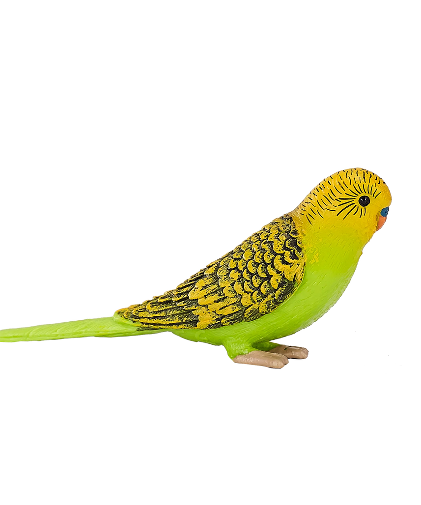 Mojo Budgerigar Green Small Animal Figure Toy, Realistic Bird Collectible for Kids and Nature Lovers