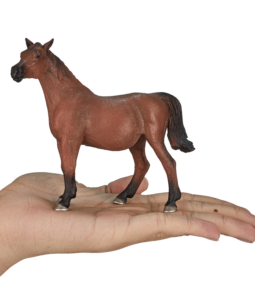 Mojo Arabian Mare in Foal XL Animal Figure Toy, Realistic Horse Collectible for Kids