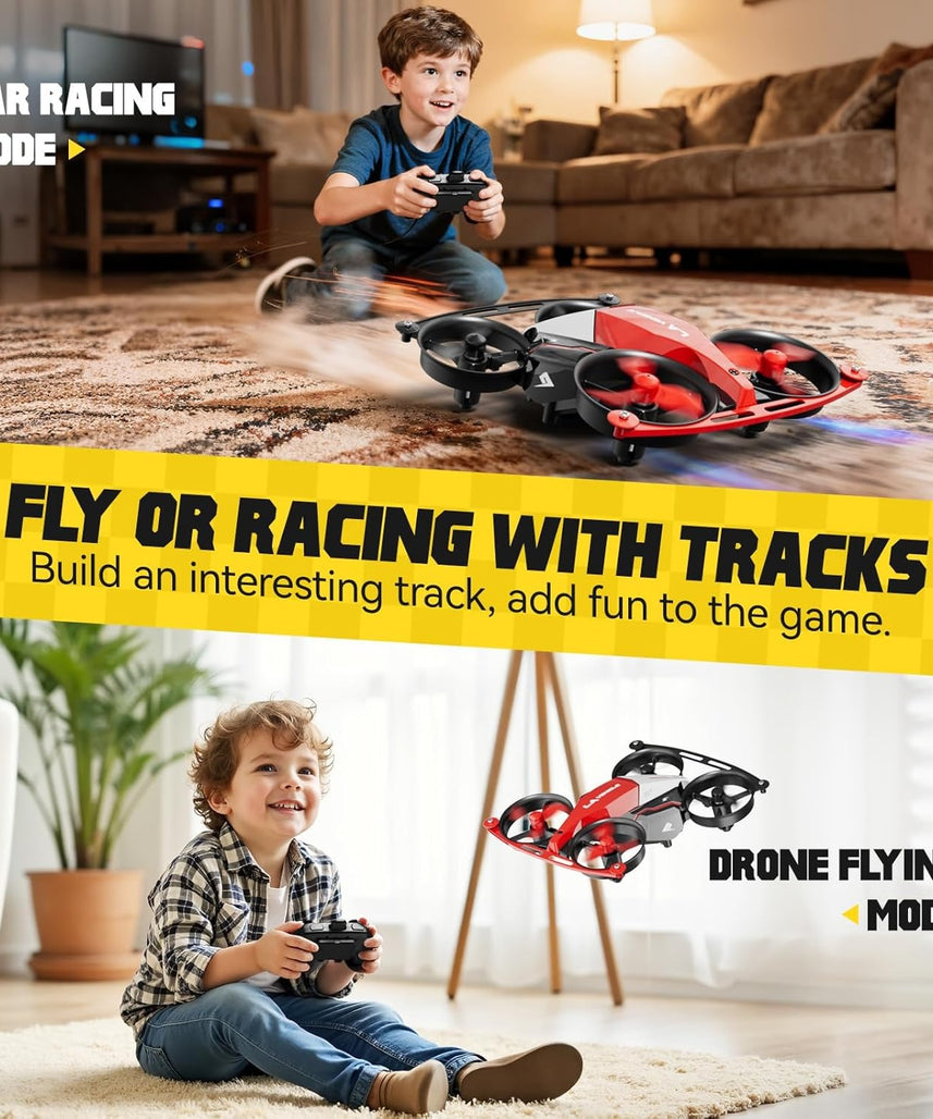 4CH Quadcopter Bounce & Track Drone, Interactive Drone with Drift, Bounce and FPV Track Modes, Fun Flying Toy for Kids Aged 8+