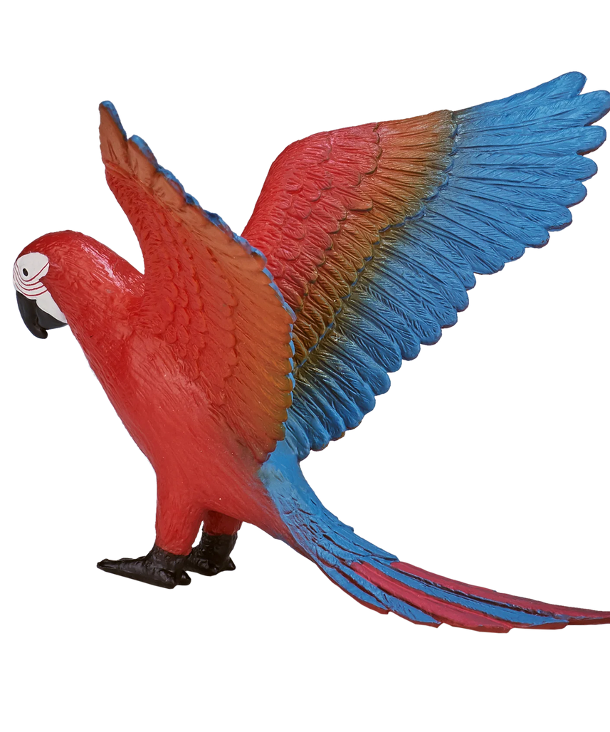 Mojo Parrot Large Animal Figure Toy, Colorful Bird Collectible for Kids