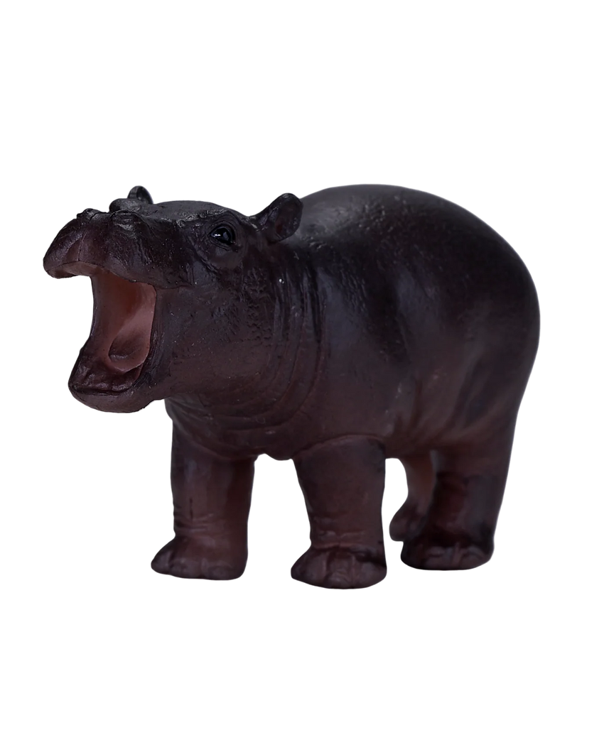Mojo Hippopotamus Baby Small Animal Figure Toy, Wildlife Safari Collectible for Kids