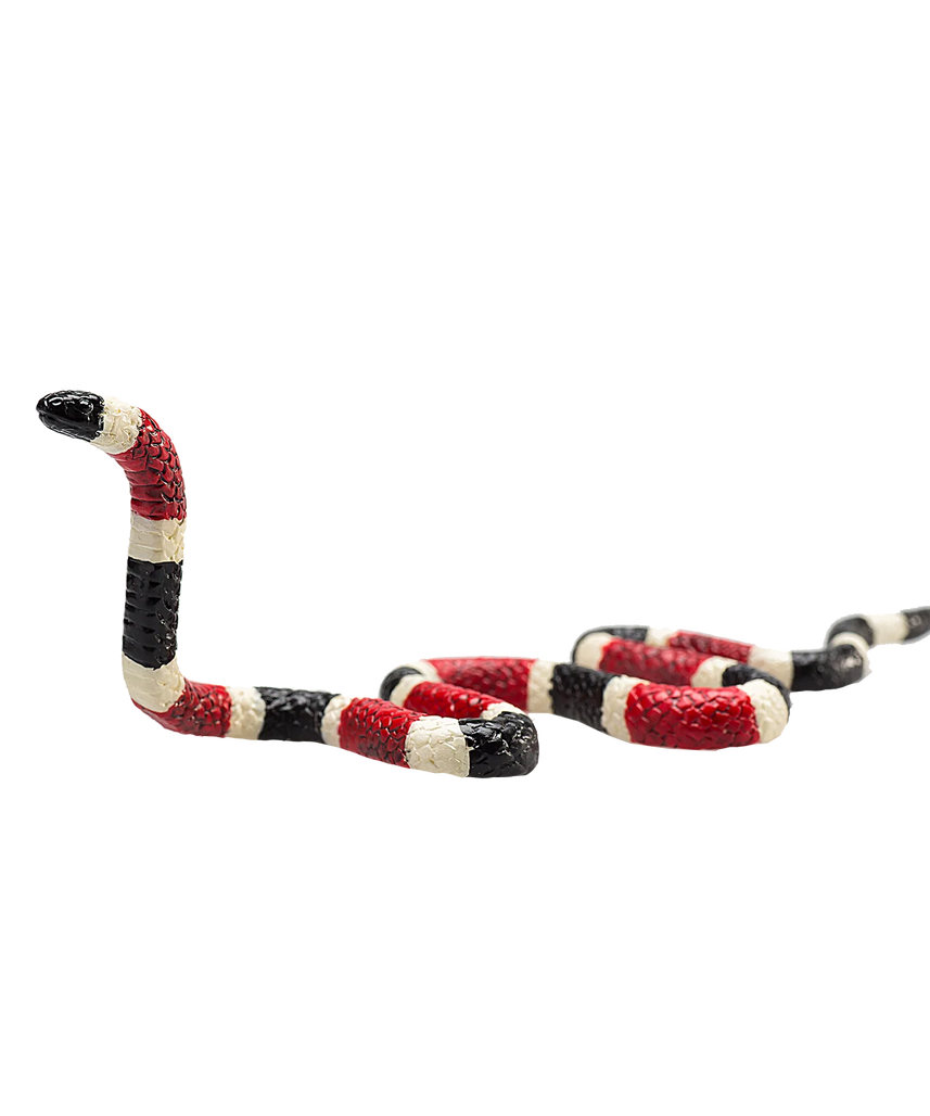 Mojo Coral Snake Medium Animal Figure Toy, Realistic Reptile Collectible for Kids