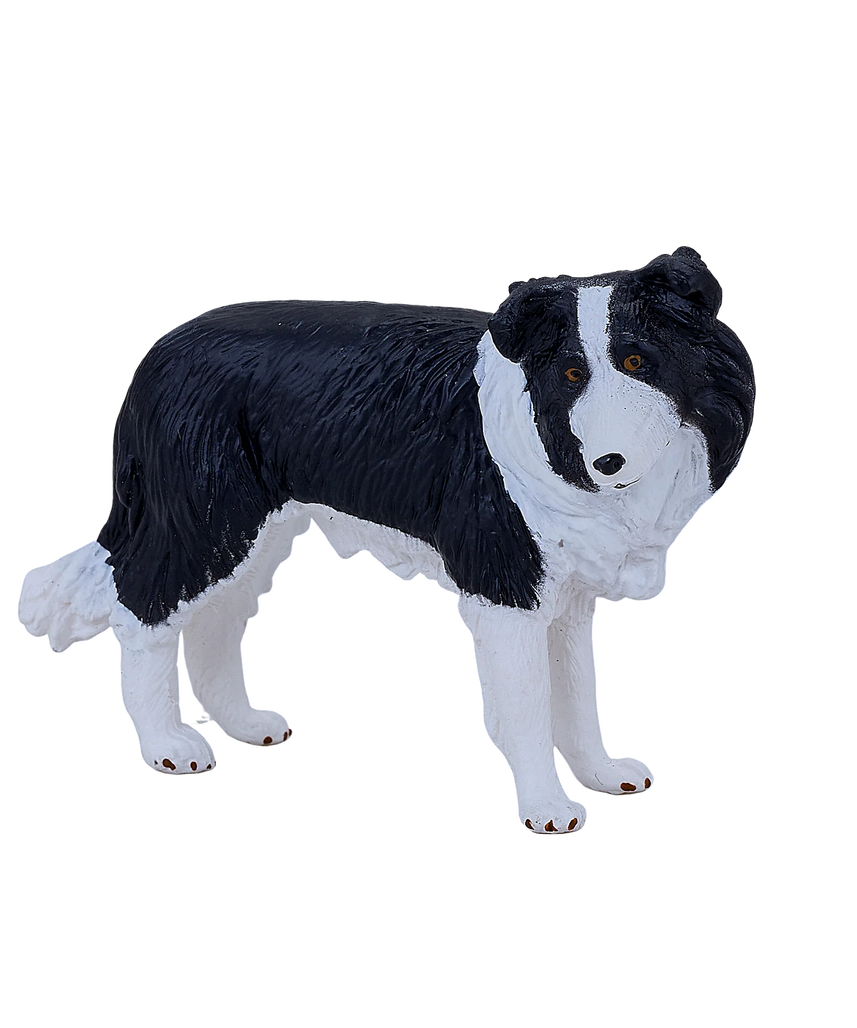 Mojo Border Collie Medium Animal Figure Toy, Realistic Dog Collectible for Kids