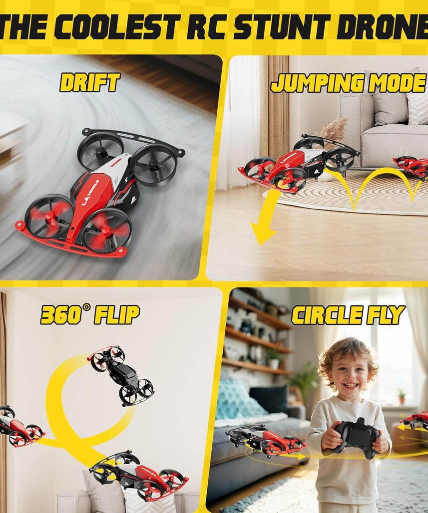 4CH Quadcopter Bounce & Track Drone, Interactive Drone with Drift, Bounce and FPV Track Modes, Fun Flying Toy for Kids Aged 8+
