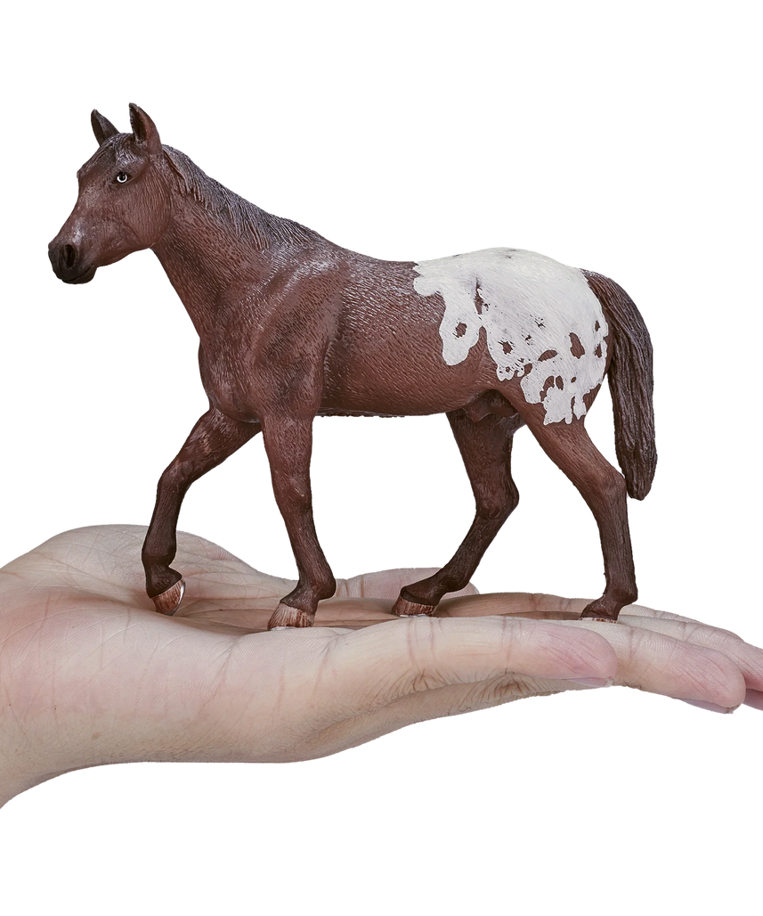 Mojo Appaloosa Stallion Chestnut XL Animal Figure Toy, Realistic Horse Collectible for Kids