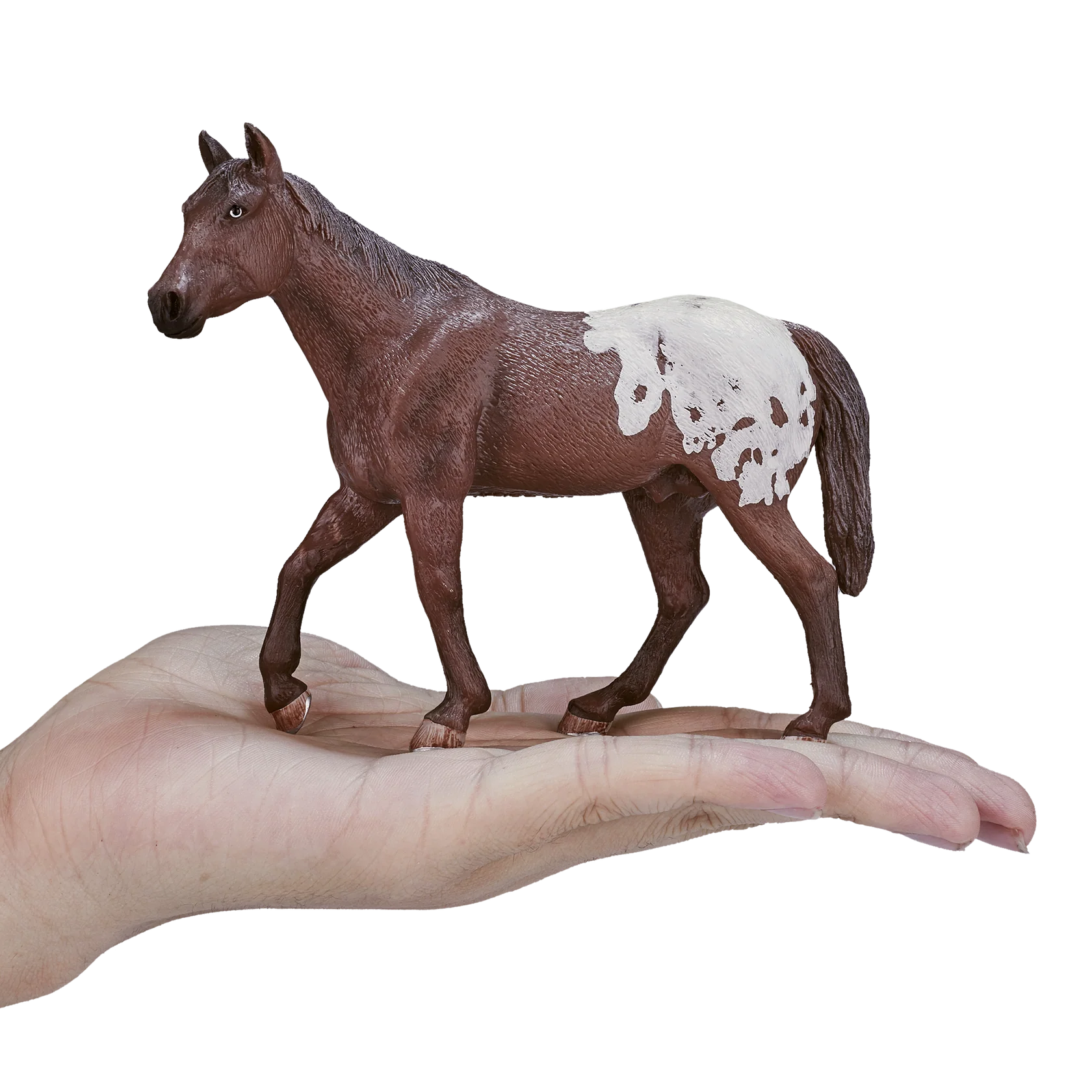 Mojo Appaloosa Stallion Chestnut XL Animal Figure Toy, Realistic Horse Collectible for Kids