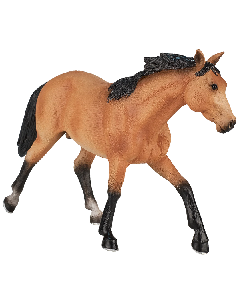 Mojo Quarter Horse Buckskin XL Animal Figure Toy, Realistic Farm Horse Collectible for Kids